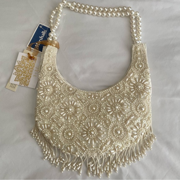 Handbags - NWT Made in India Pearl Beaded Bag